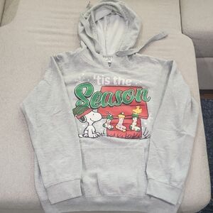 Peanuts Gray Holiday Graphic Hoodie
